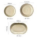 Assiettes plates ceramique relief retro style gastronomique