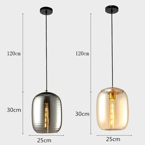 suspension en verre teinté pour une décoration moderne intérieure - vue 6 sur 8