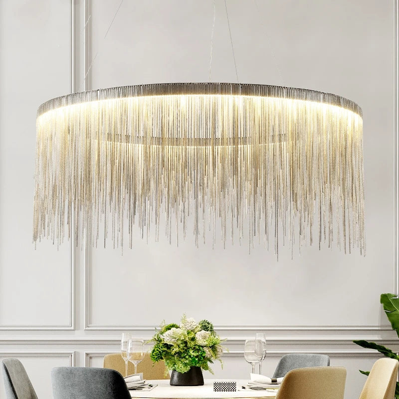 lustre led postmoderne en aluminium style nordique pour espaces créatifs - vue 4 sur 15