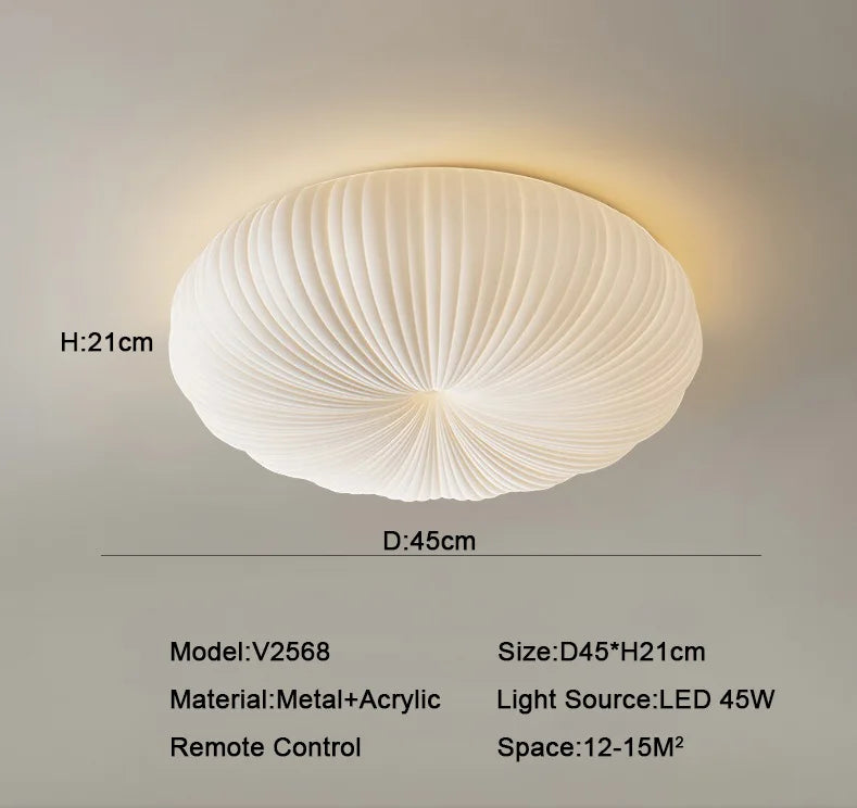 Plafonnier LED Design Citrouille – Lumière Dimmable, 3 Températures De Couleur, Pour Chambre Ou Salon