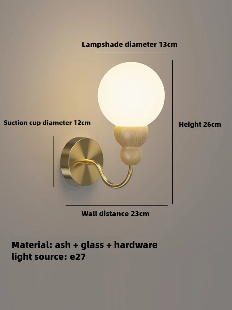 suspension en verre rétro en bois pour intérieur élégant - vue 14 sur 14