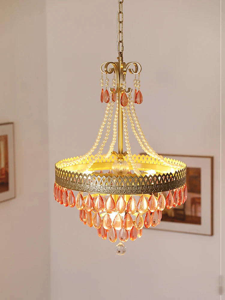 lustre à led en cristal en forme de larme pour décoration intérieure - vue 3 sur 14