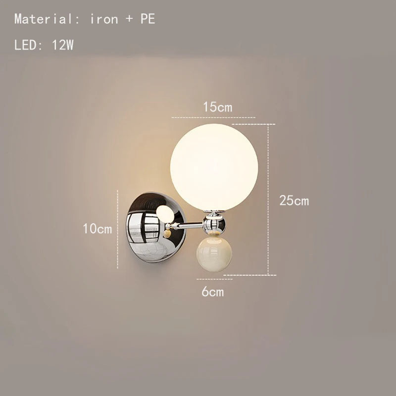 applique murale led moderne en acrylique avec métal chromé modifiable - vue 12 sur 12