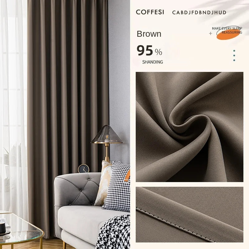 Rideau moderne plissé occultant luxe pour salon chambre - vue 15 sur 18