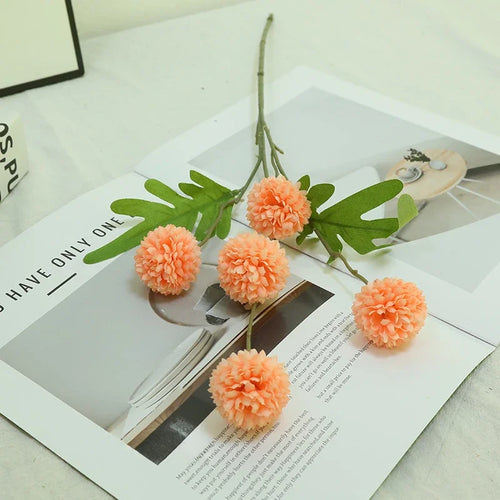 branche de chrysanthème artificielle pour décoration florale élégante - vue 9 sur 14