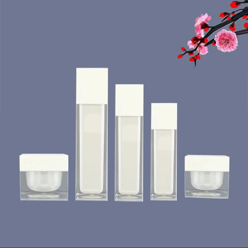 pot en acrylique carré rechargeable pour crème cosmétique - vue 4 sur 28