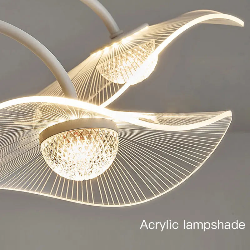 Lustre de salon moderne blanc décor à la maison Led lampe suspendue de plafond pour hall chambre Loft salle à manger cuisine luminaires - vue 6 sur 12