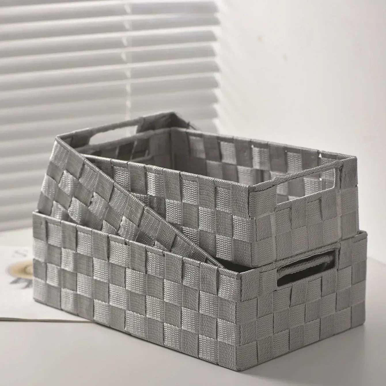 panier de rangement tissé simple et polyvalent pour divers objets - vue 3 sur 9