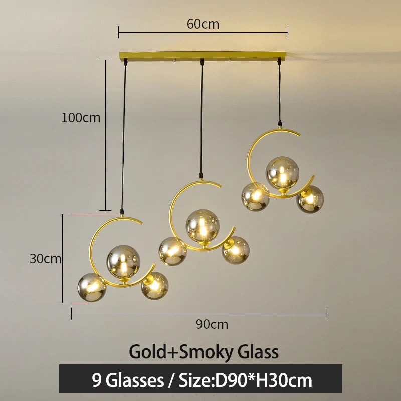 lampe boule en verre nordique décorative et créative - vue 15 sur 16
