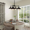 lustre vintage loft 4 têtes style américain pour restaurant