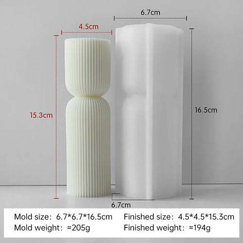 moule silicone bougie aromatique cylindrique pour résine et plâtre