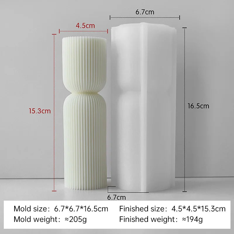 moule silicone bougie aromatique cylindrique pour résine et plâtre - vue 12 sur 20