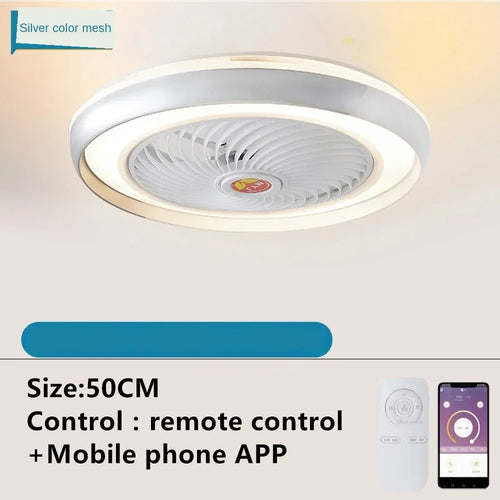 ventilateur de plafond intelligent bluetooth avec lumière télécommande - vue 14 sur 16