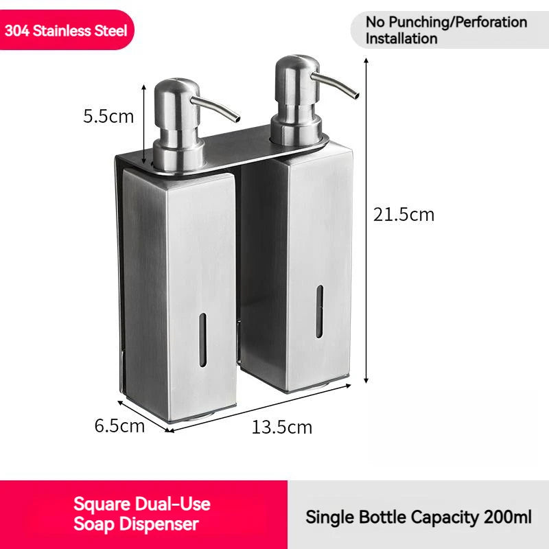 accessoires en acier inoxydable pour distributeurs de savon moderne - vue 13 sur 12