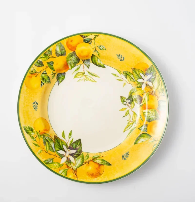 Vaisselle céramique style nordique motifs floraux rétro
