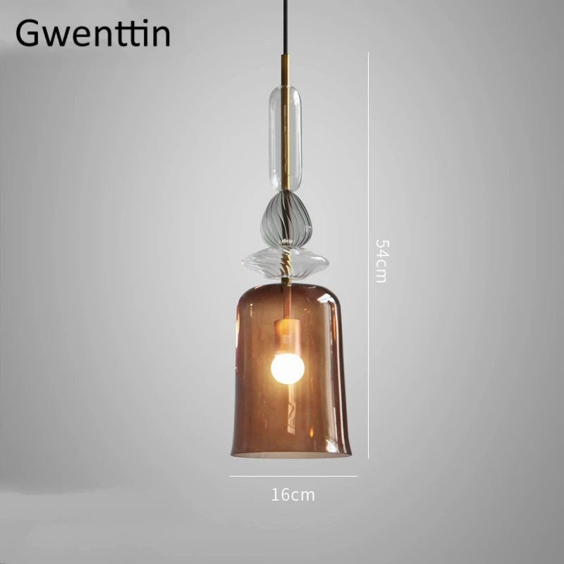 suspension en verre moderne pour décoration intérieure et luminaires - vue 8 sur 11