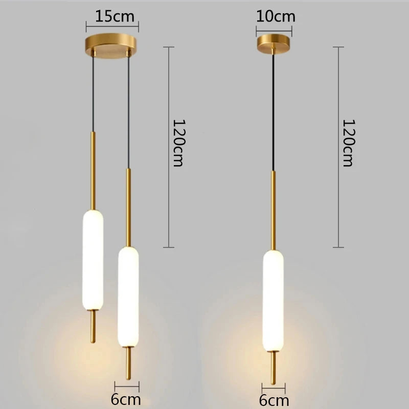 Suspension design nordique moderne minimaliste en métal et verre