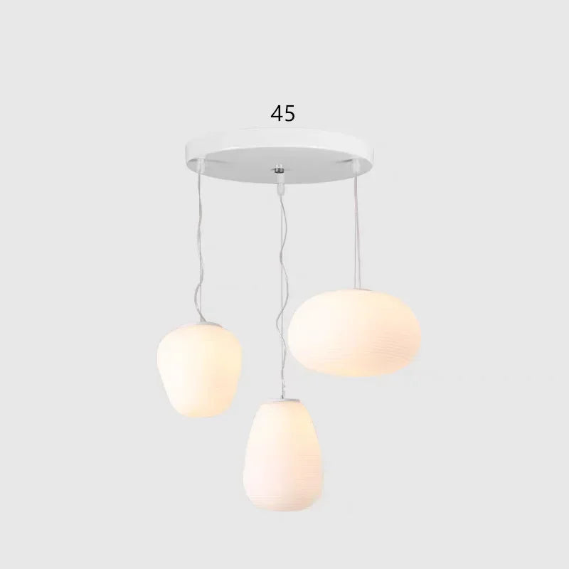suspension led en verre style japonais moderne pour intérieur élégant - vue 7 sur 14