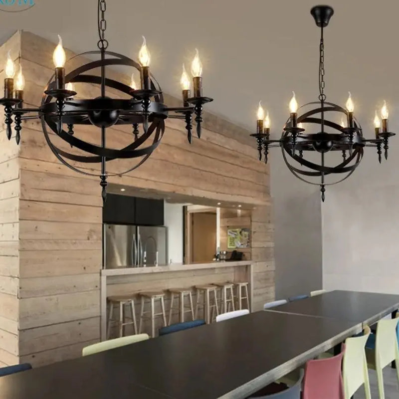 Style américain rétro Vintage Loft industriel fer suspension pour salon Bar Restaurant maison luminaires décor