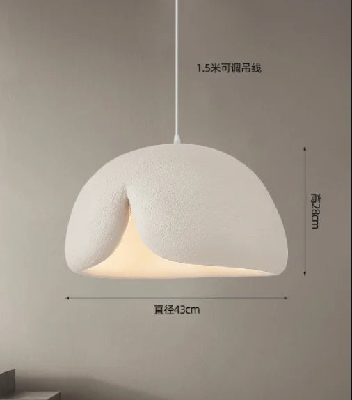 lustre nordique minimaliste wabi sabi led suspendu décor loft