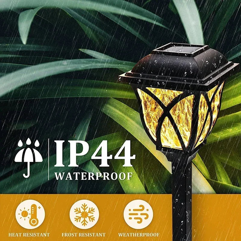 lampe solaire led imperméable extérieure pour jardin allée cour - vue 5 sur 8