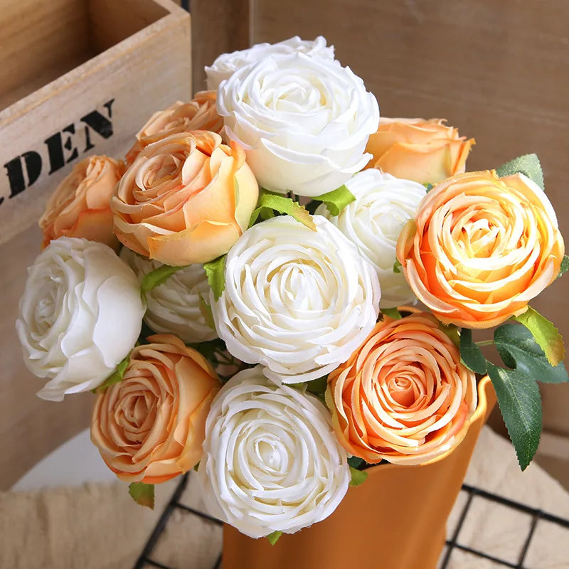 bouquets de roses artificielles pour décoration de mariage et artisanat - vue 3 sur 17