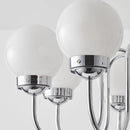 suspension minimaliste en verre et fer pour intérieur médiéval