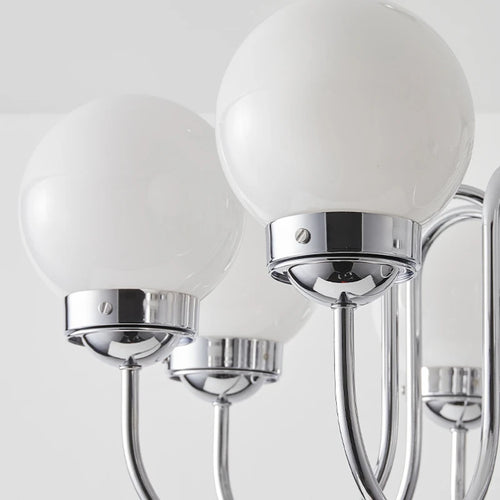 suspension minimaliste en verre et fer pour espaces modernes - vue 6 sur 9