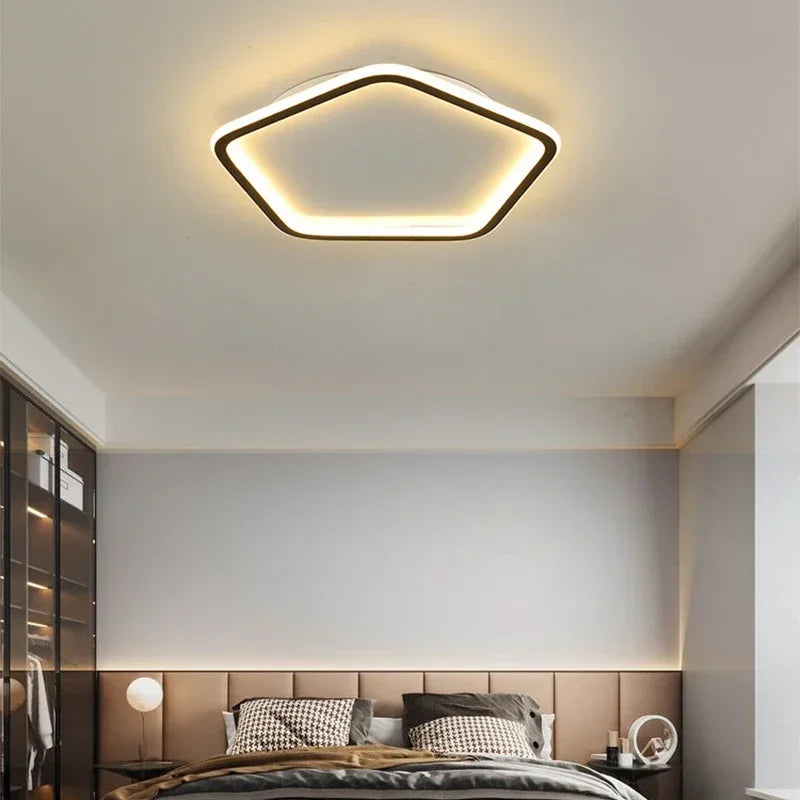 lustre led moderne simple avec forme multiple pour décoration - vue 3 sur 14