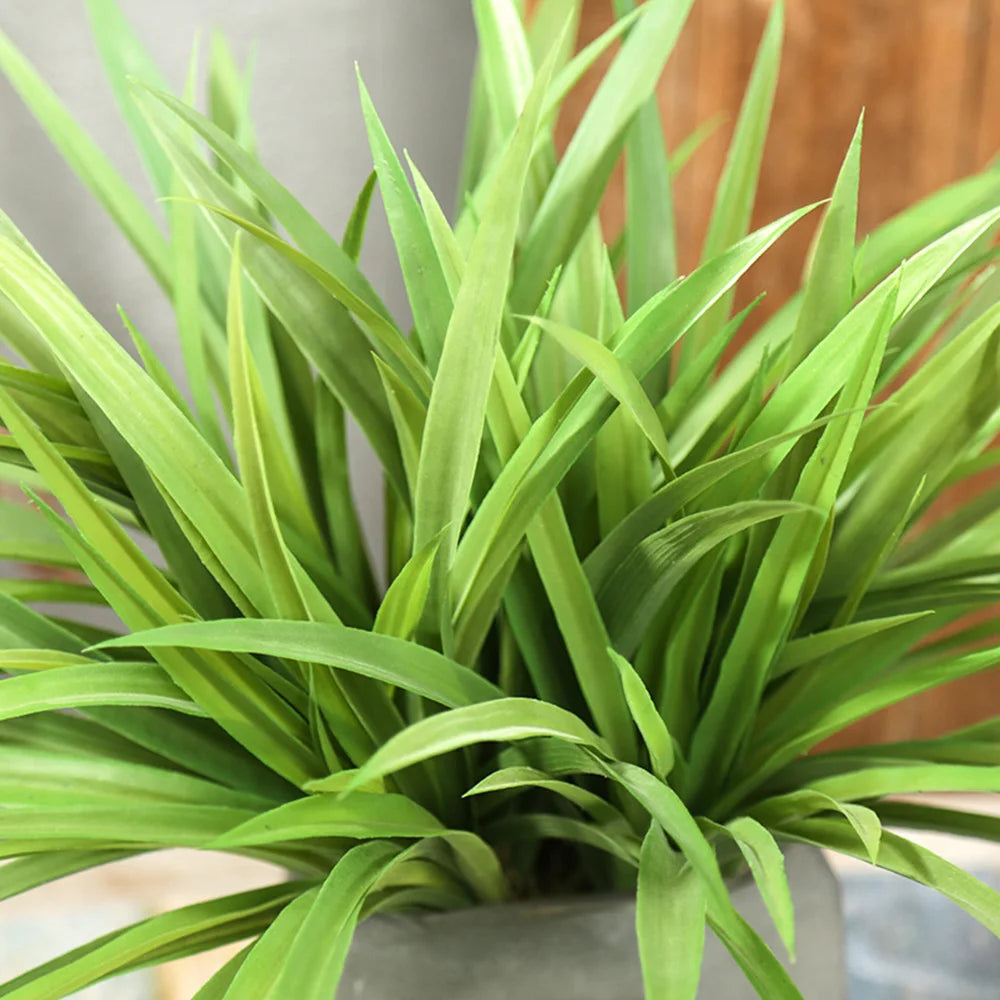 bouquet de plantes artificielles palmier tropical et orchidées décoratives - vue 6 sur 8