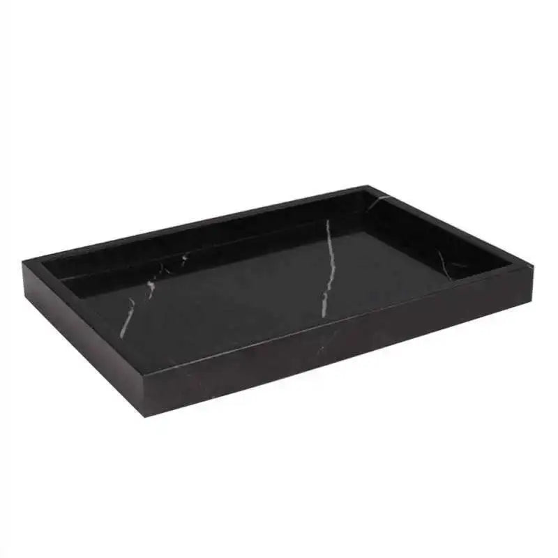 boîte de rangement en travertin et marbre naturel luxe - vue 12 sur 18