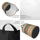 panier à linge rond ethnique pour rangement jouets et vêtements