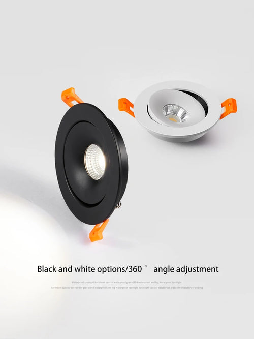 spot led 	encastré lumineux rond réglable pour éclairage intérieur - vue 2 sur 13