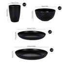 Ensemble vaisselle camping pp assiettes bols tasses couverts