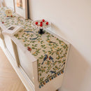 Chemin de table jacquard nordique motif animal pompons