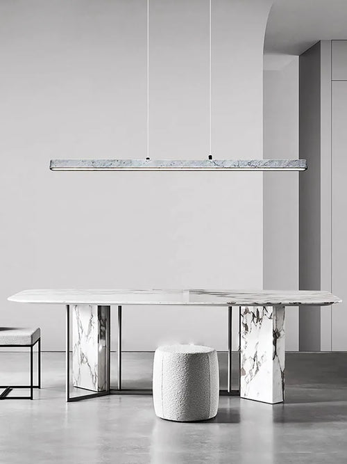 lustre led en marbre massif à intensité variable - vue 5 sur 11