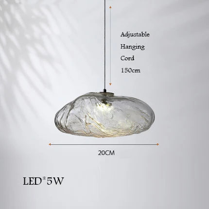 lustre en verre design nuage pour intérieur décoratif lumineux