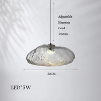 lustre en verre design créatif nuage luminaire décoratif d'intérieur pour villa