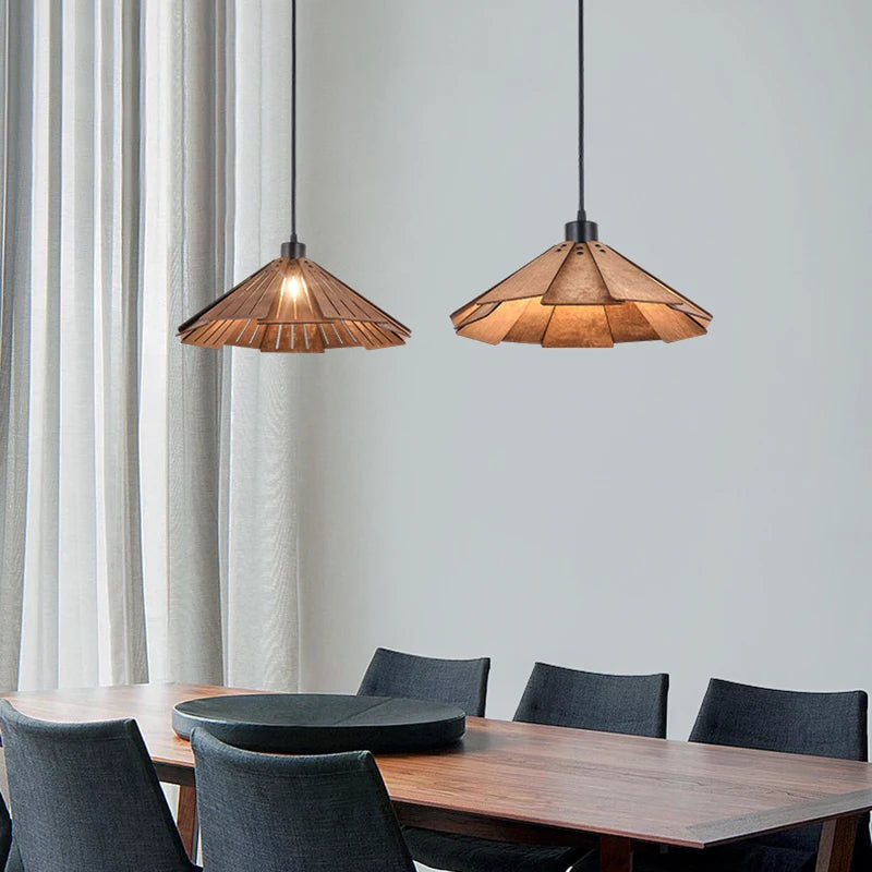 suspension wabi-sabi en bois avec luminaires led bricolage