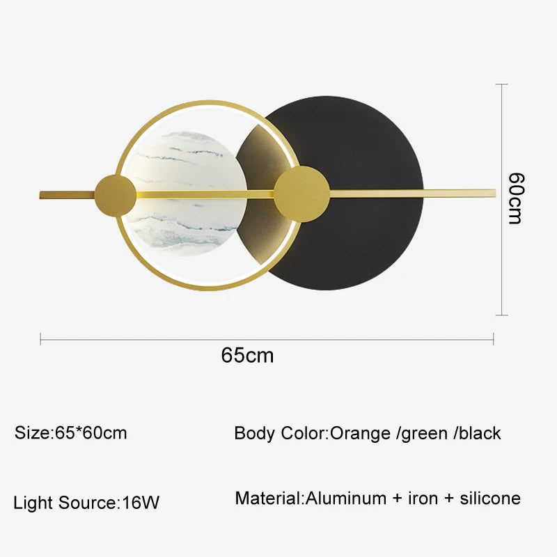 applique murale led nordique de luxe pour hôtel - vue 6 sur 9