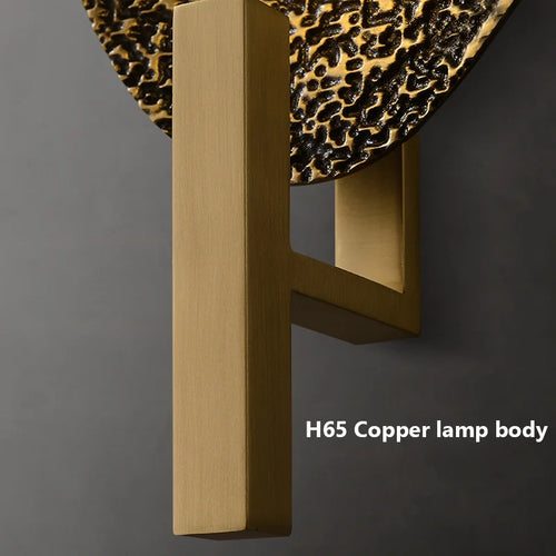 applique murale en cuivre design moderne avec lumières led dorées - vue 7 sur 6