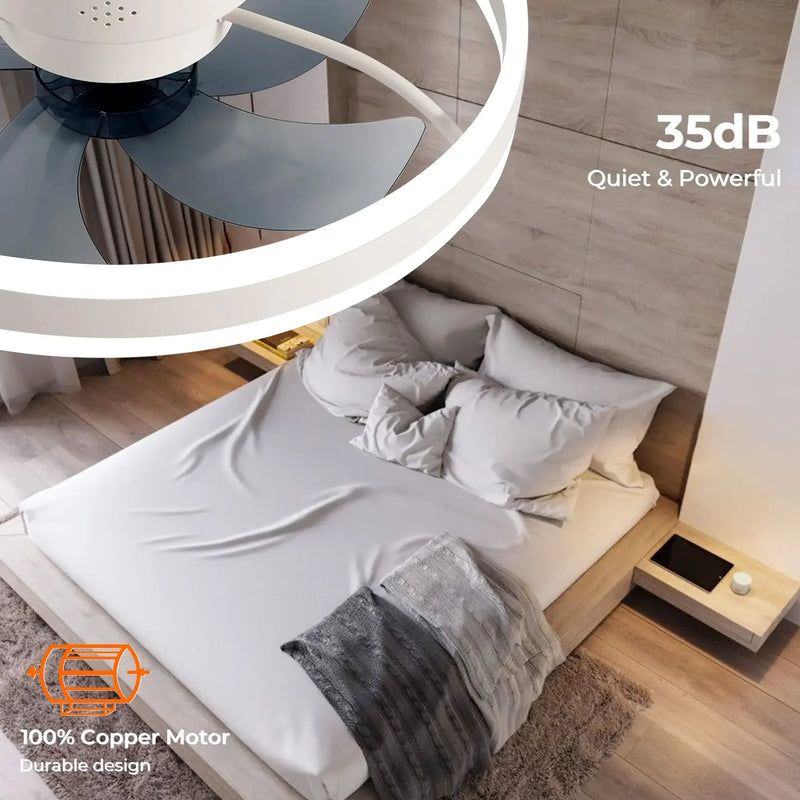 ventilateur de plafond led moderne télécommandé à 6 vitesses
