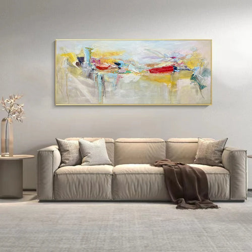 Tableau peinture abstraite personnalisée décorative peinte à la main sur toile - vue 3 sur 7