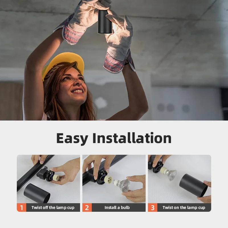 spot led sur rail pour éclairage intérieur et décoration - vue 6 sur 16
