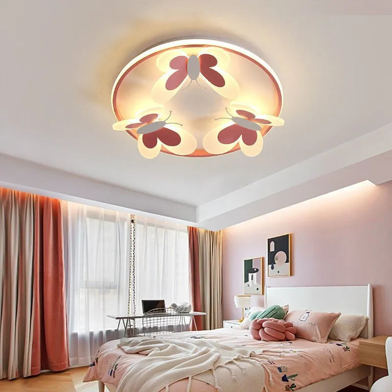 plafonnier papillon décoratif pour enfants lampes créatives d'intérieur