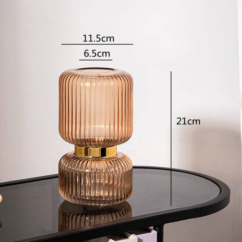 vase en verre transparent pour fleurs et décoration hydroponique - vue 9 sur 10