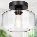 Plafonnier LED avec abat-jour en verre