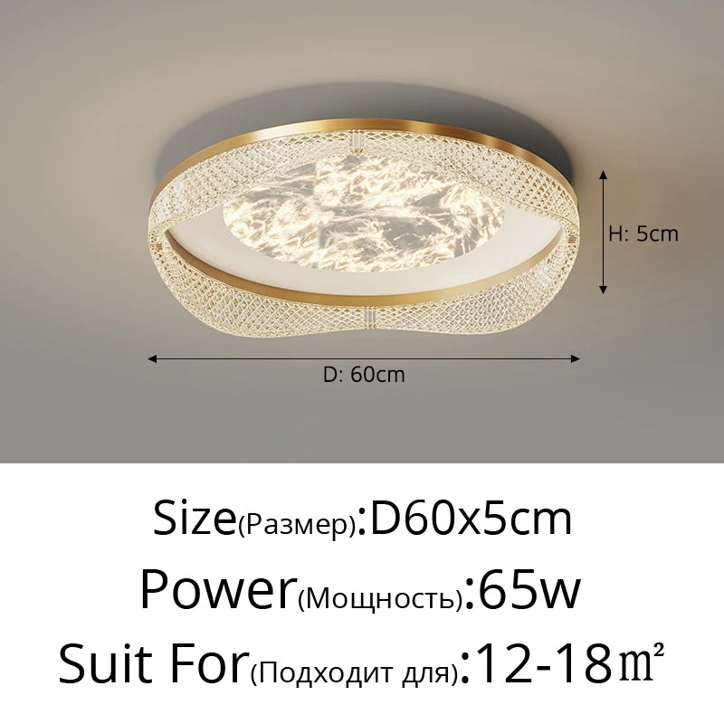 plafonnier moderne en laiton design créatif minimaliste pour intérieur
