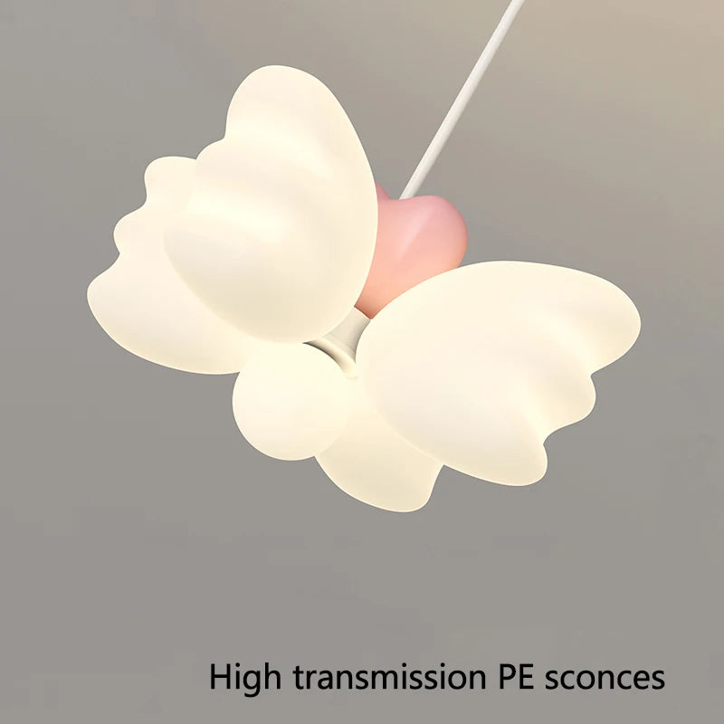 lustre créatif pour enfants avec ailes d'ange led décoratif - vue 6 sur 8