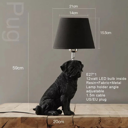 lampe de table led moderne design chiot nordique pour enfants - vue 15 sur 16